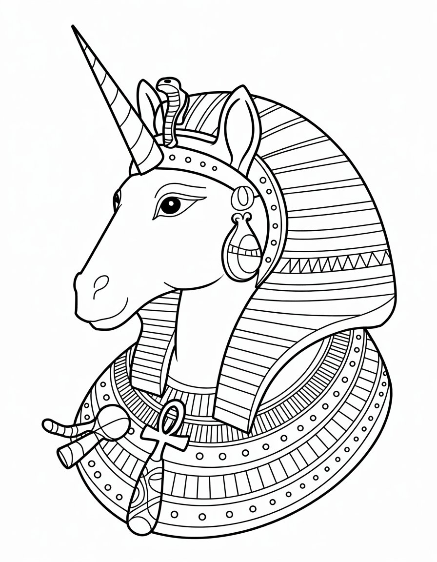 Egyptian Pharaoh Unicorn